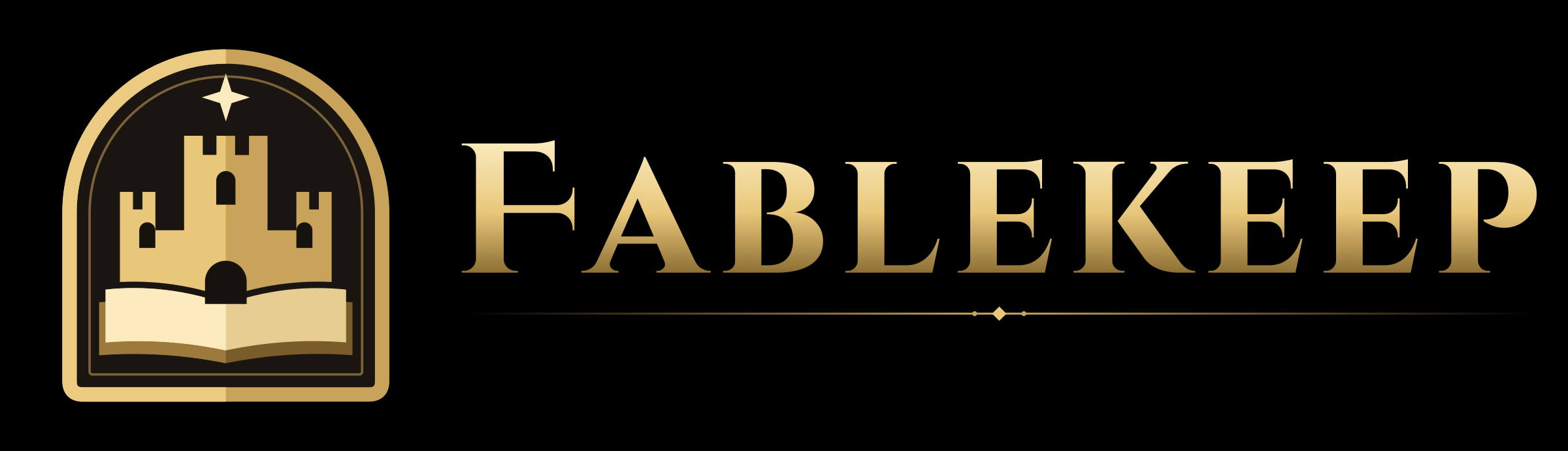 Fablekeep logo on black